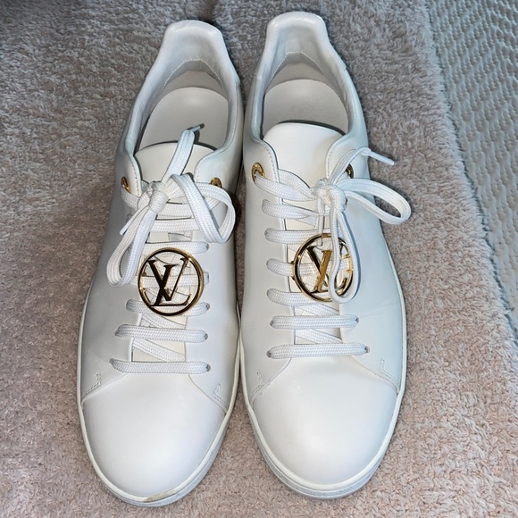 AUTHENTIC NEW LOUIS VUITTON MONOGRAM FRONTROW SLIP ON SNEAKERS Sz 39.5 /  8.5 US